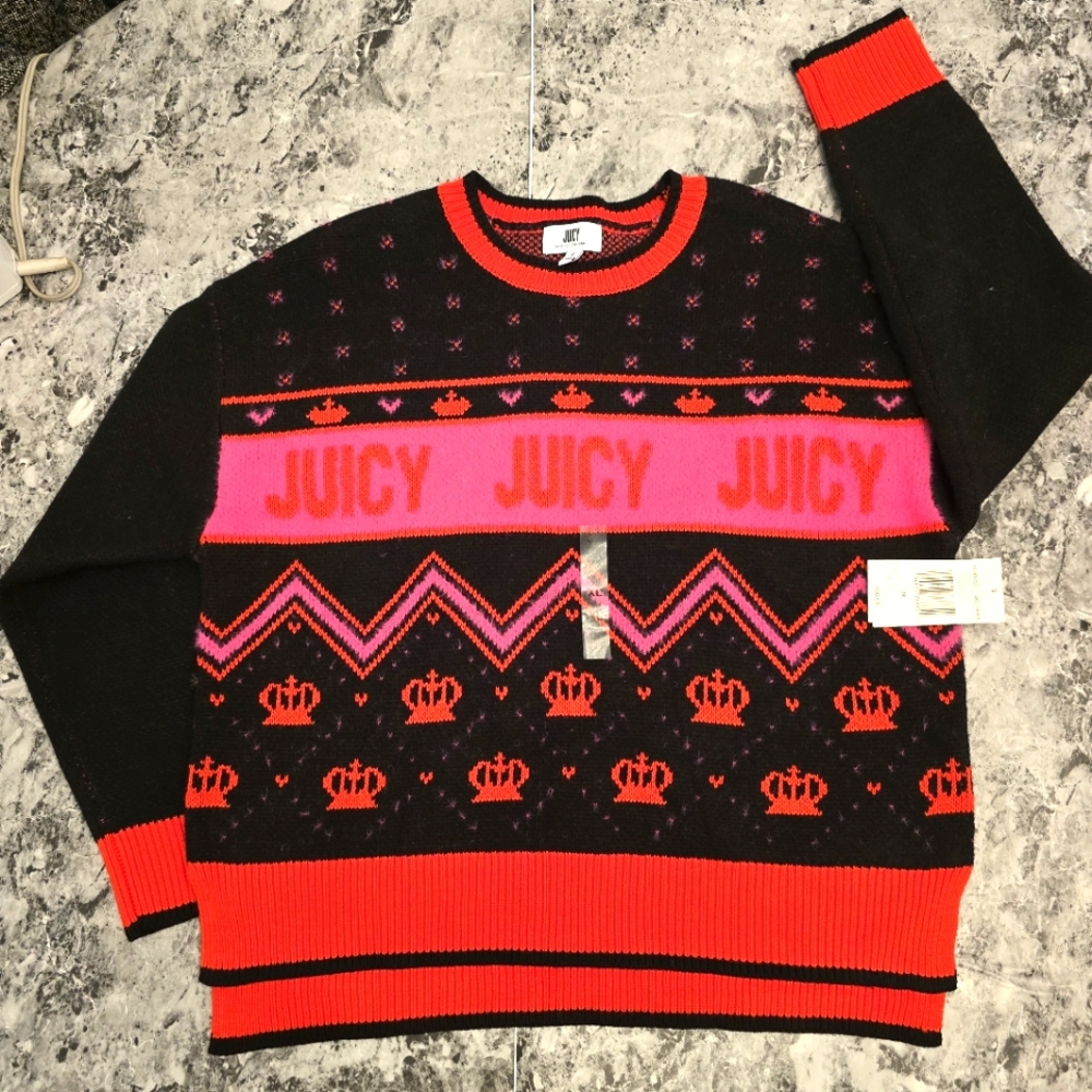 Juicy by Juicy Couture Crown Sweater Size Small NWT